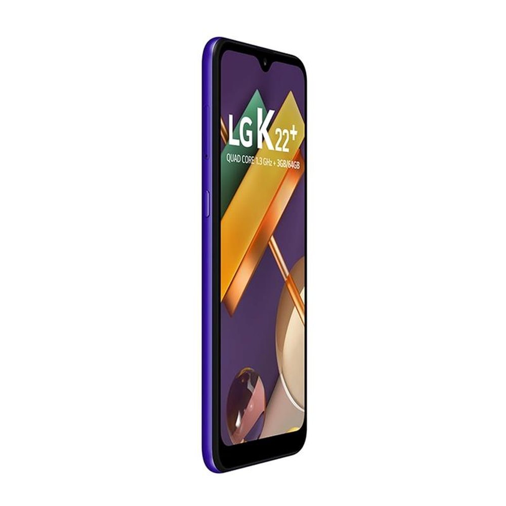 Smartphone LG K22+, Azul, Tela 6.2", 4G+Wi-fi,Android 10, Câm Traseira 13MP e Frontal 5MP, 3GB RAM, 64GB
