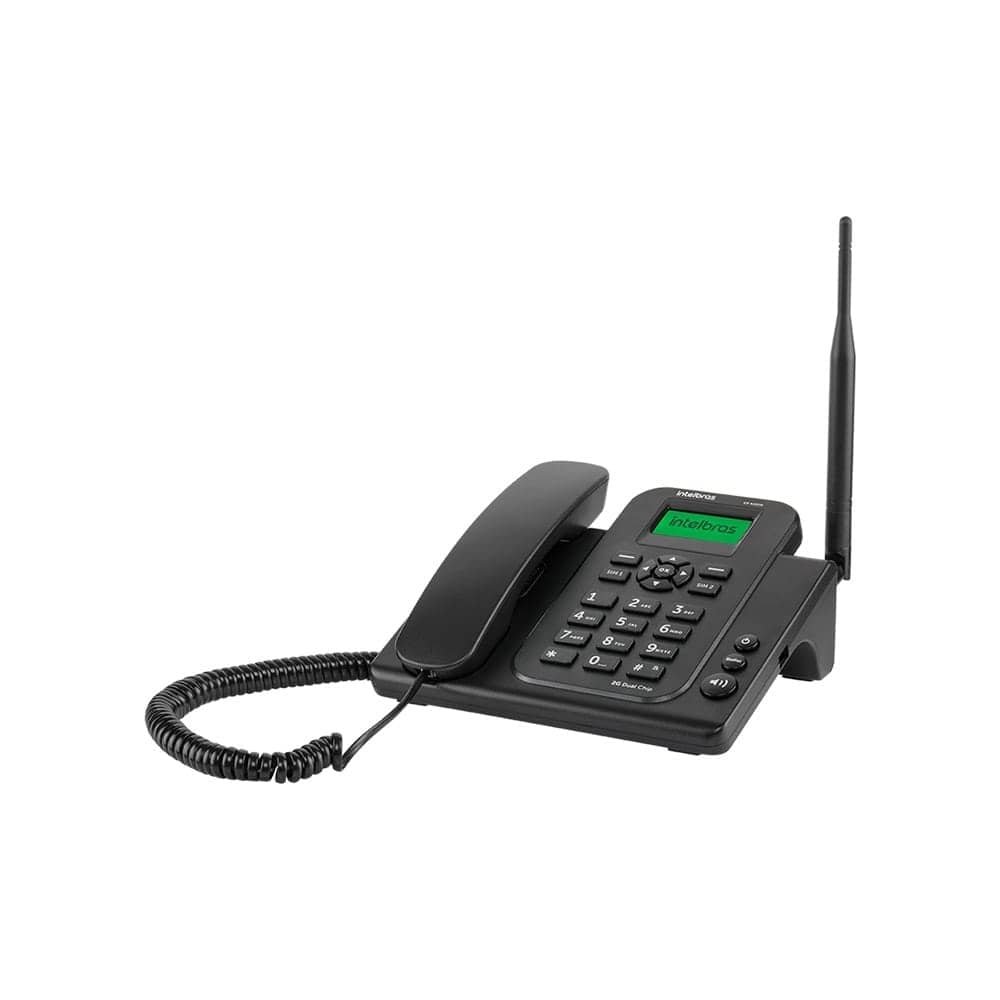 Telefone Celular Fixo Intelbras CF4202N, 2G, Com entrada Headset, Preto