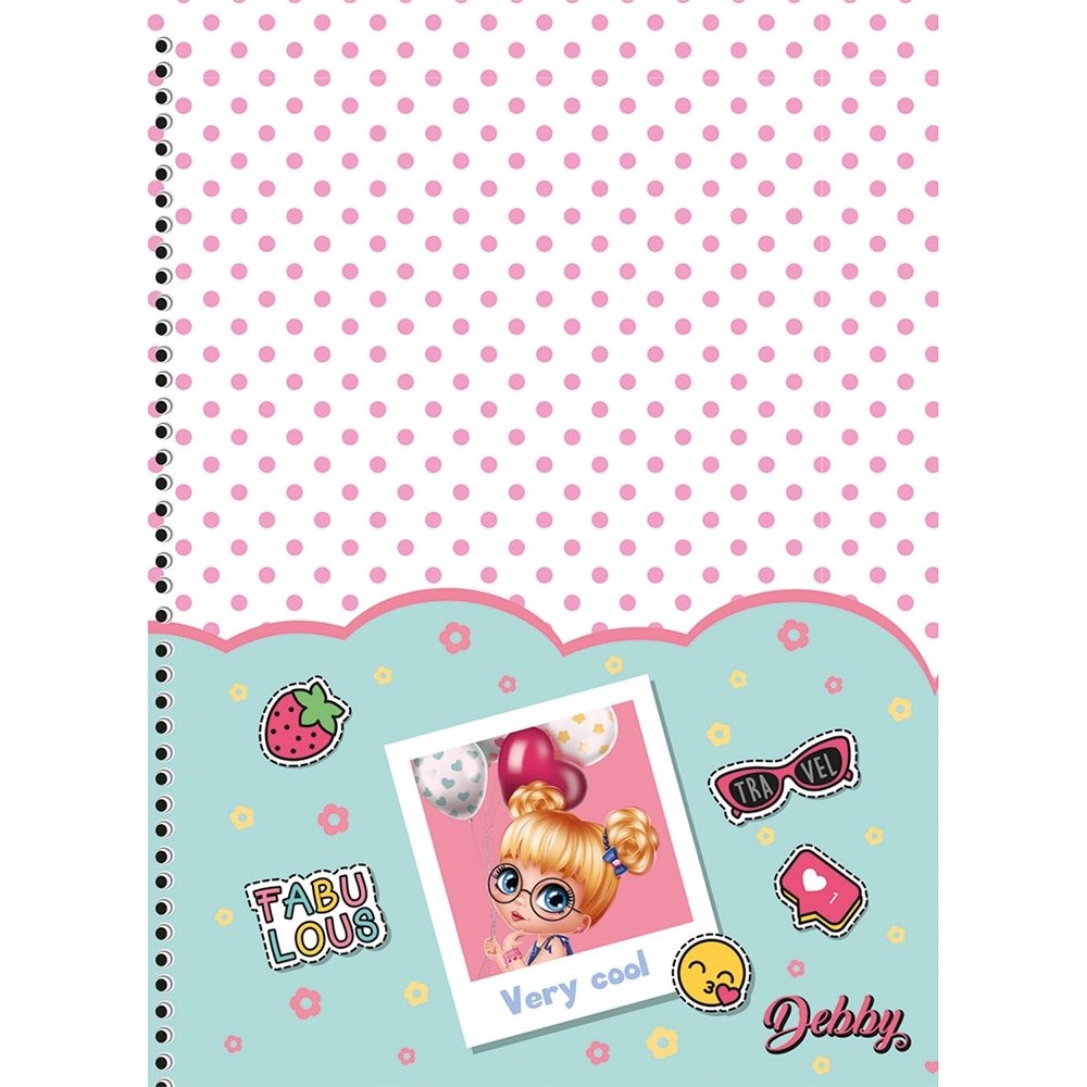 Caderno Espiral São Domingos Universitário Capa Dura Debby 1 Matéria 80 Folhas - Embalagem com 4 Unidades (Sortidos)