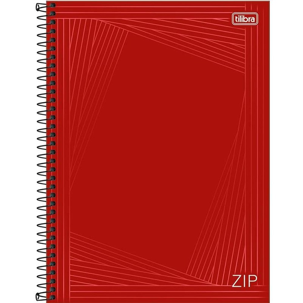 Caderno Espiral Tilibra Universitário Capa Dura Zip 1 Matéria 80 Folhas Embalagem Com 4 Unidades 2126