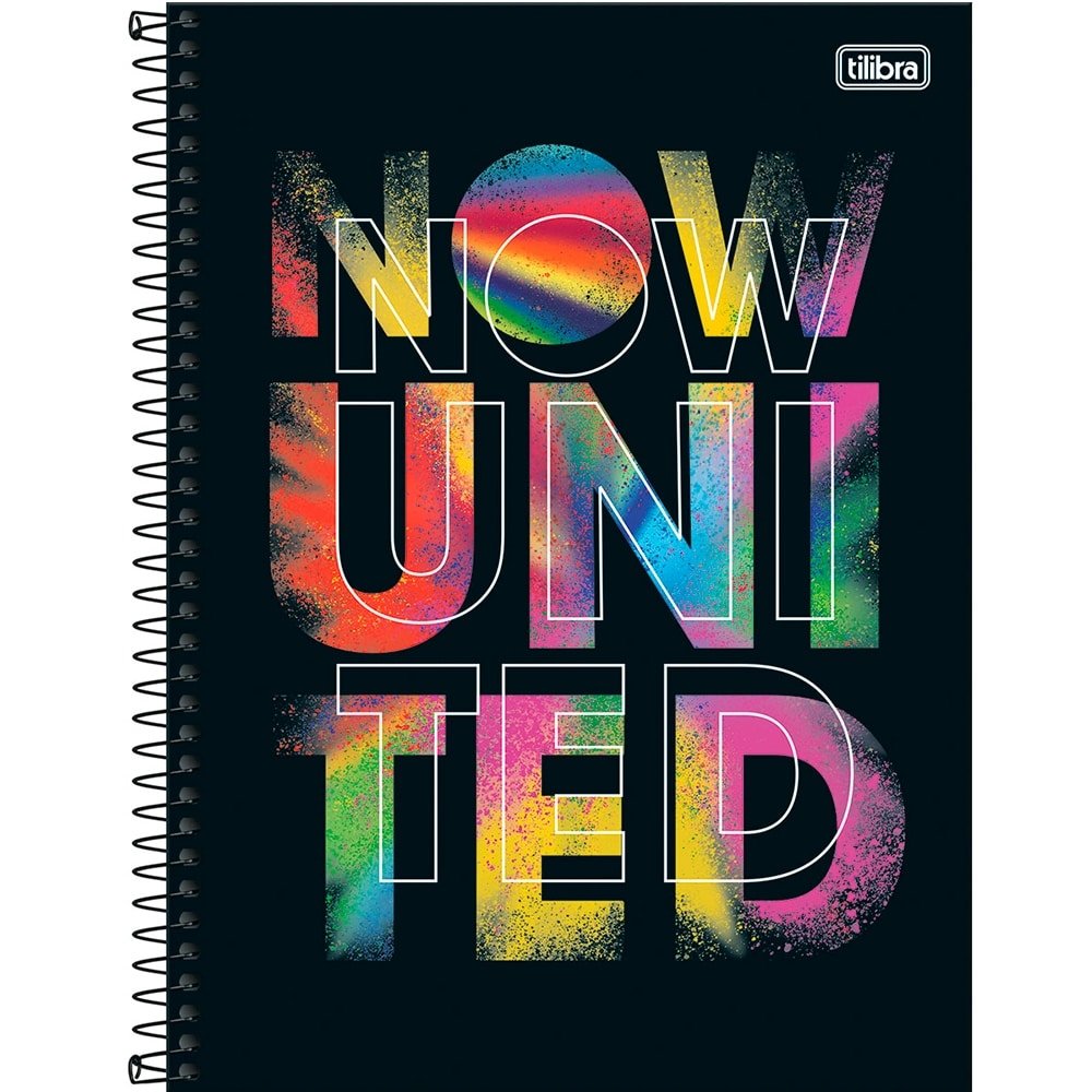 Caderno Espiral Tilibra Universitário Capa Dura 10 Matérias Now United 160 Folhas - Embalagem com 4 Unidades (Sortidos)