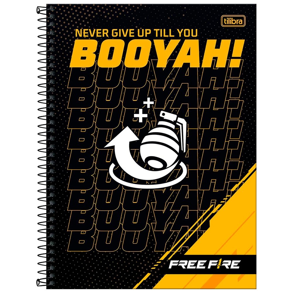 Caderno Espiral Tilibra Universitário Capa Dura Free Fire 1 Matéria 80 folhas - Embalagem com 4 Unidades (Sortidos)