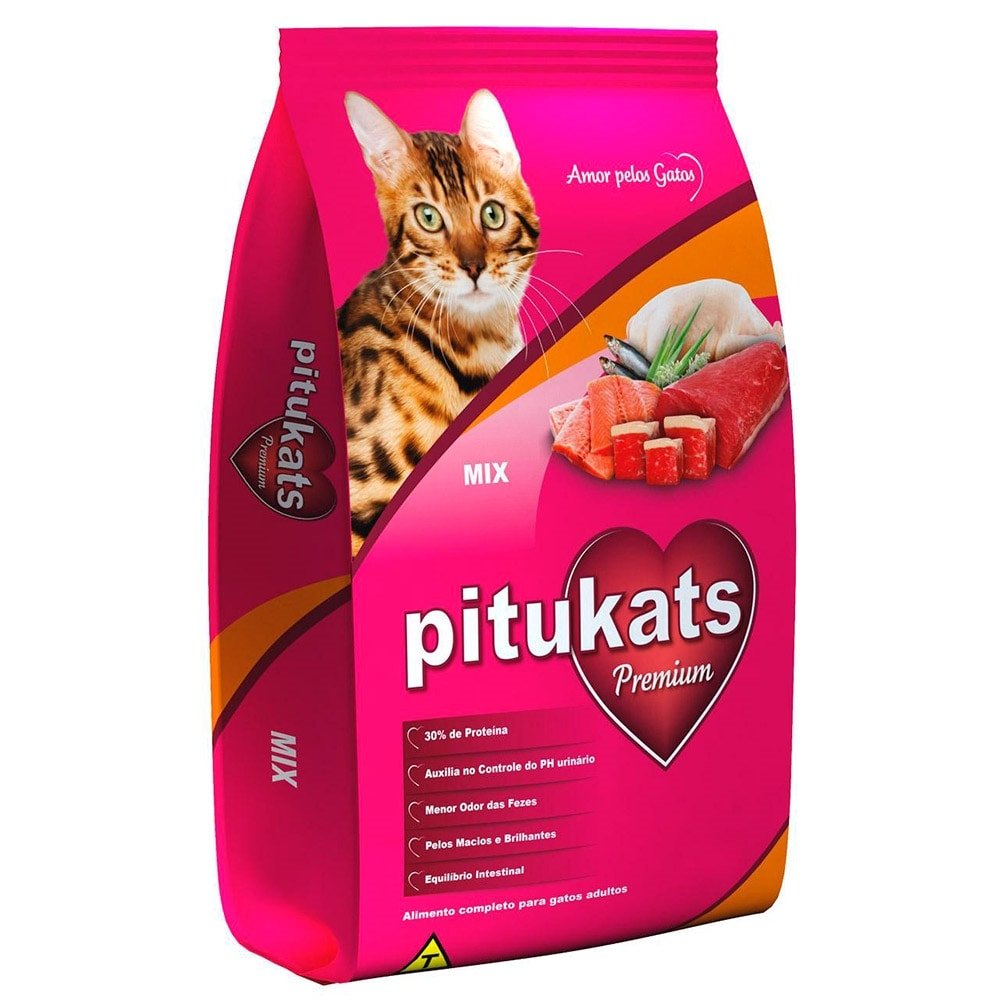 Ração Pitukats Mix Gatos Adultos 25kg
