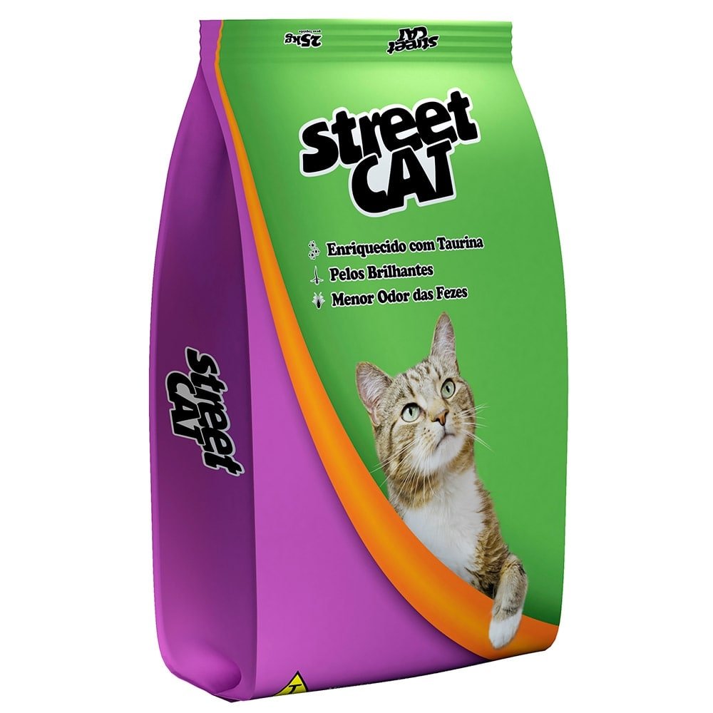 Ração Street Cat Gatos Adultos 25kg