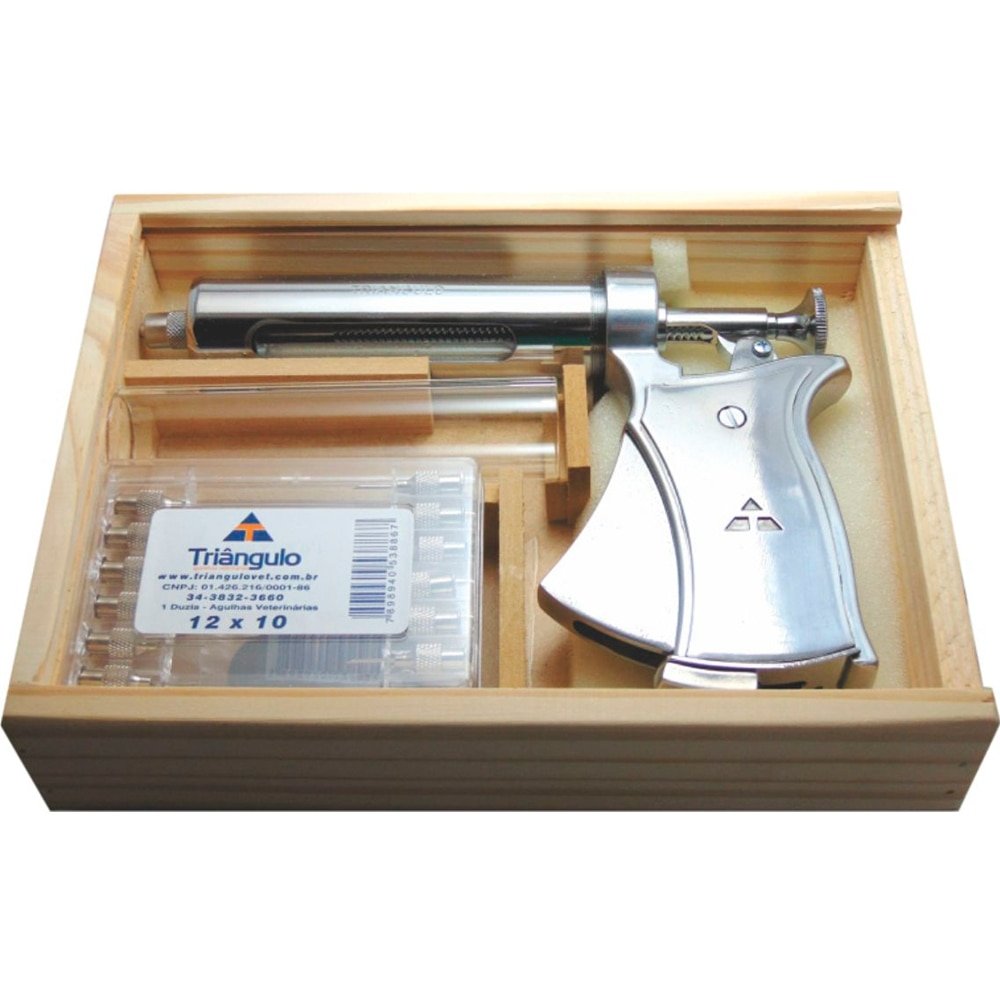 Pistola Veterinário Triângulo Automática com Estojo 50ml