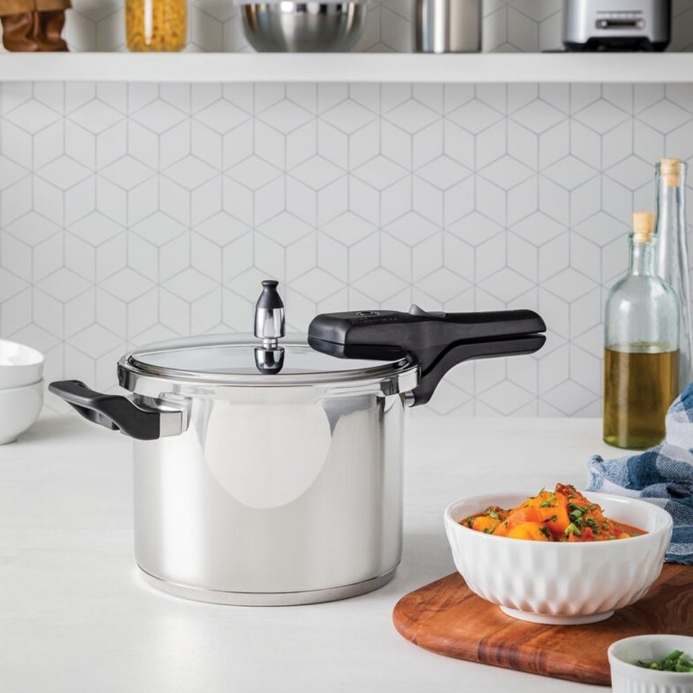 Panela de Pressão Tramontina Brava - Aço Inox Fundo Triplo 4,5 Litros