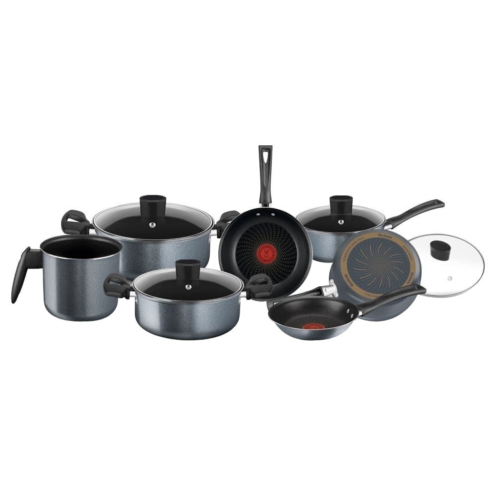 Jogo de Panelas Rochedo Limpa Fácil Grafite 7 Peças