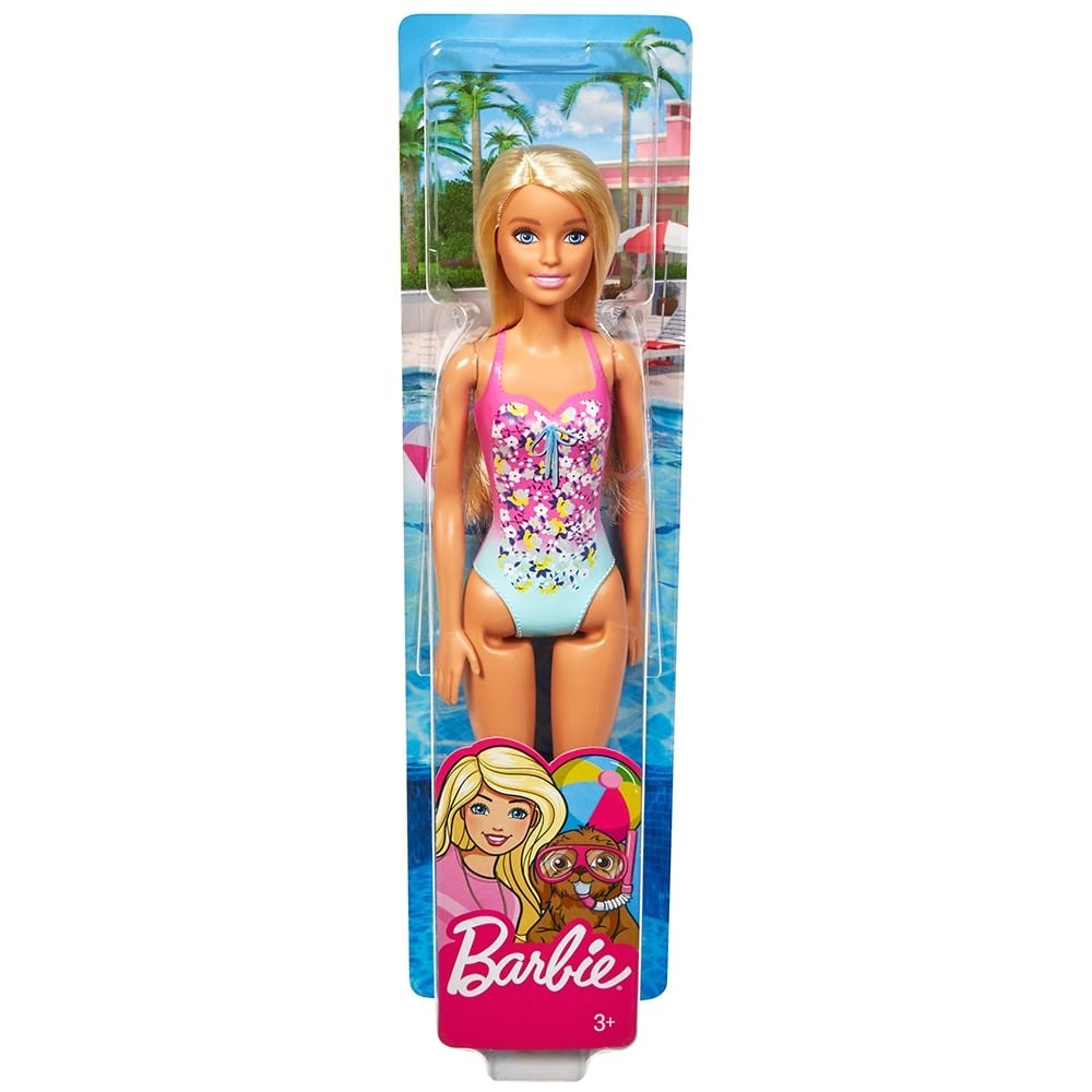 Boneca Barbie Moda Praia Maiô Rosa Florido GHH38 Sortido