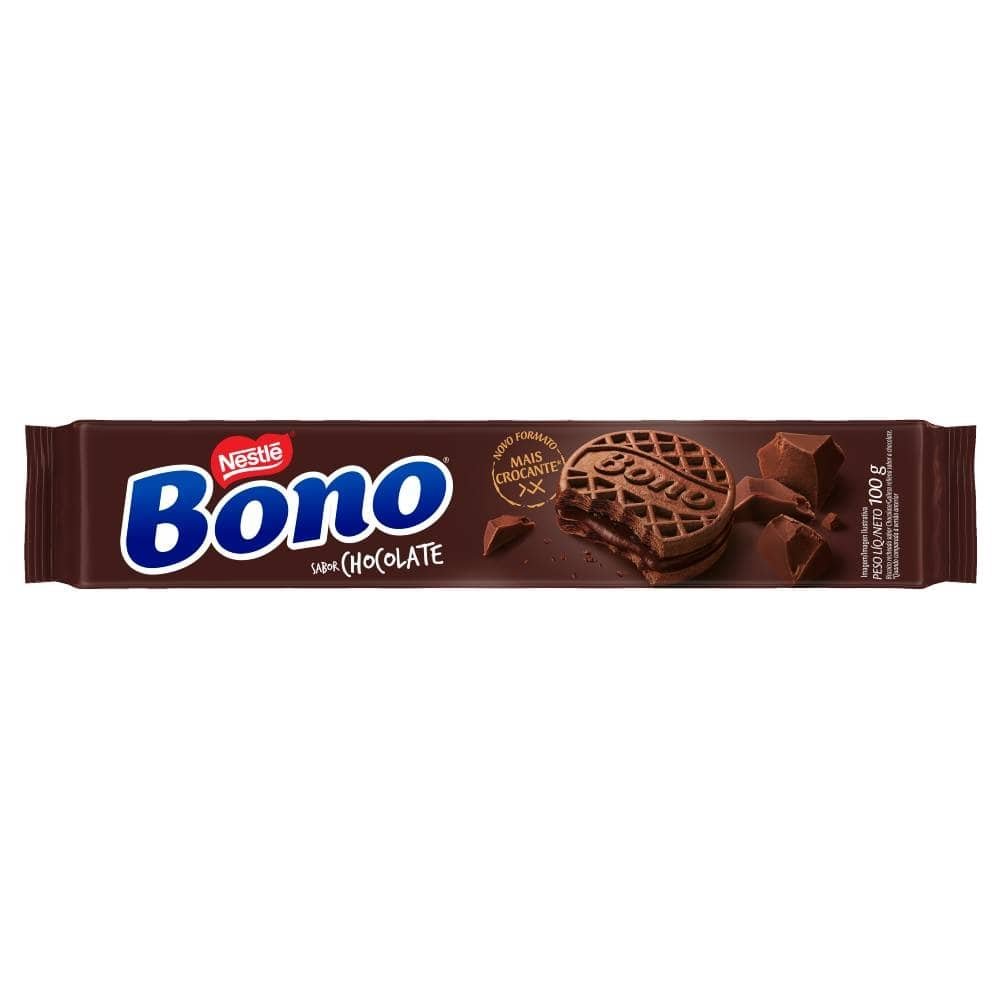 Biscoito Bono Recheado Chocolate 100g 66Un