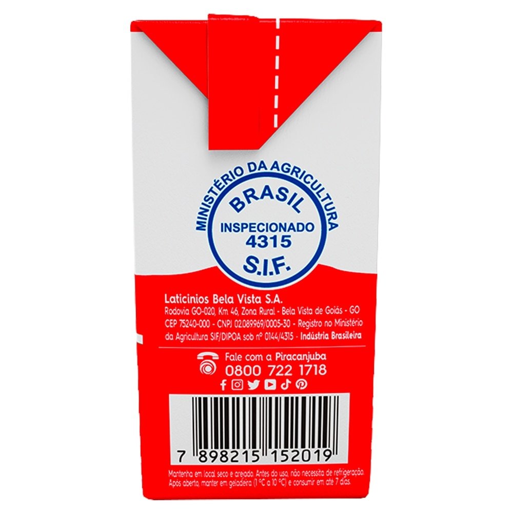 Leite Condensado Piracanjuba Tetra Pack 270g - Embalagem com 27 Unidades