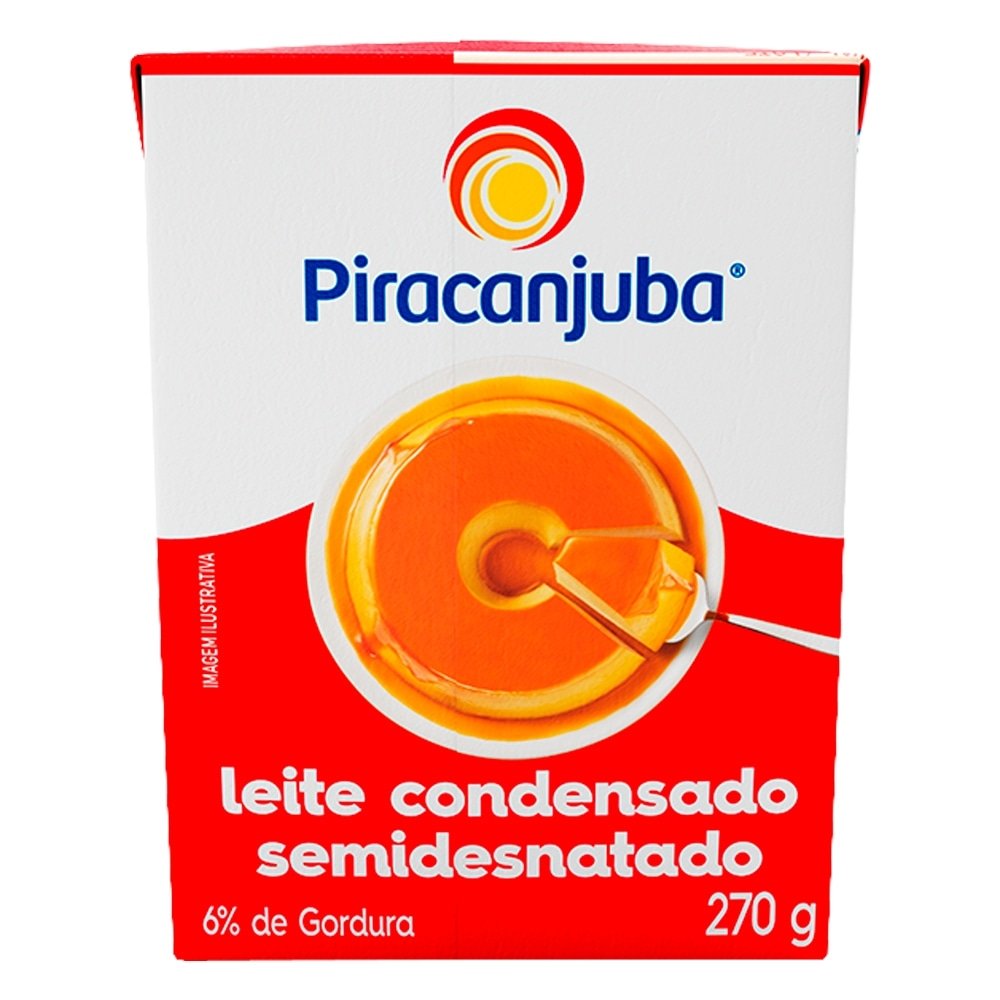 Leite Condensado Piracanjuba Tetra Pack 270g - Embalagem com 27 Unidades
