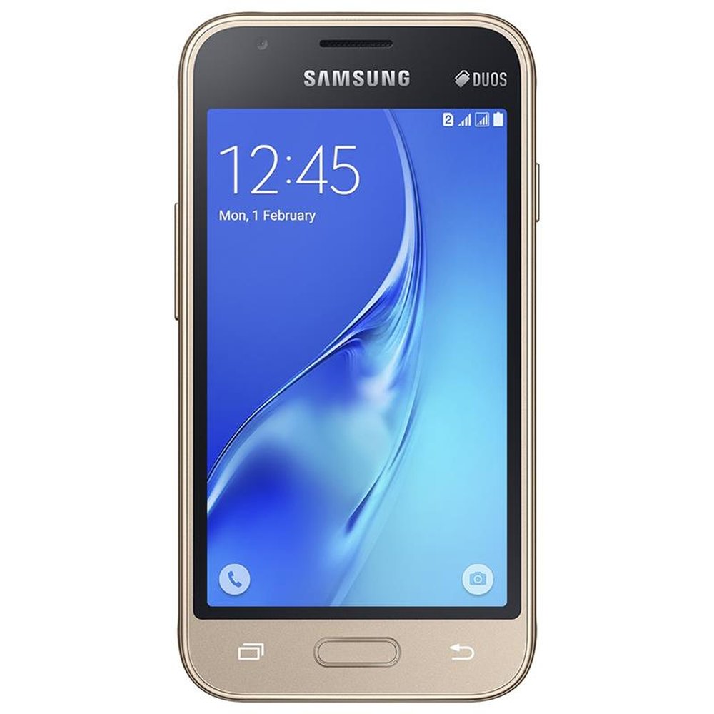 Smartphone Samsung Galaxy J1 Mini, Dual Chip, Dourado, Tela 4", 3G+WiFi, Android 5.1, 5MP, 8GB