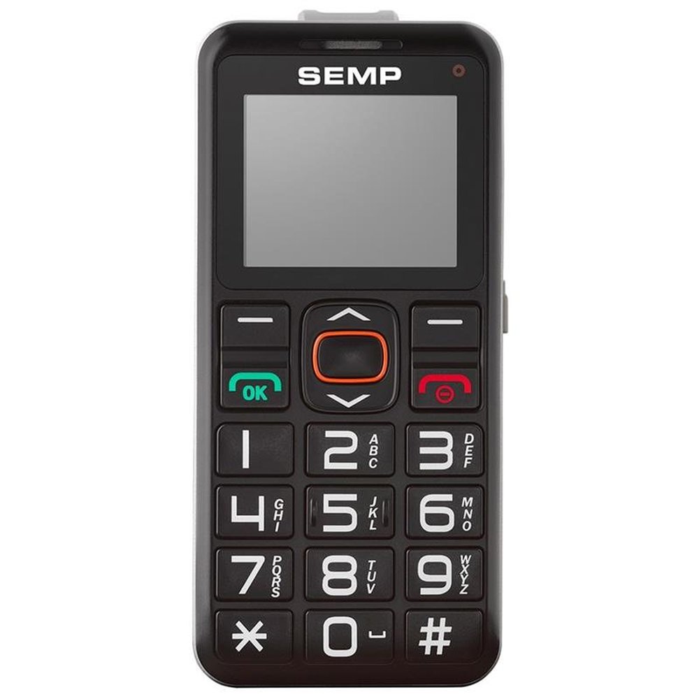 Celular Semp GO! 1e, Dual Chip, Preto, Tela 1.8", Câmera 0.3MP, Bluetooth, Rádio FM