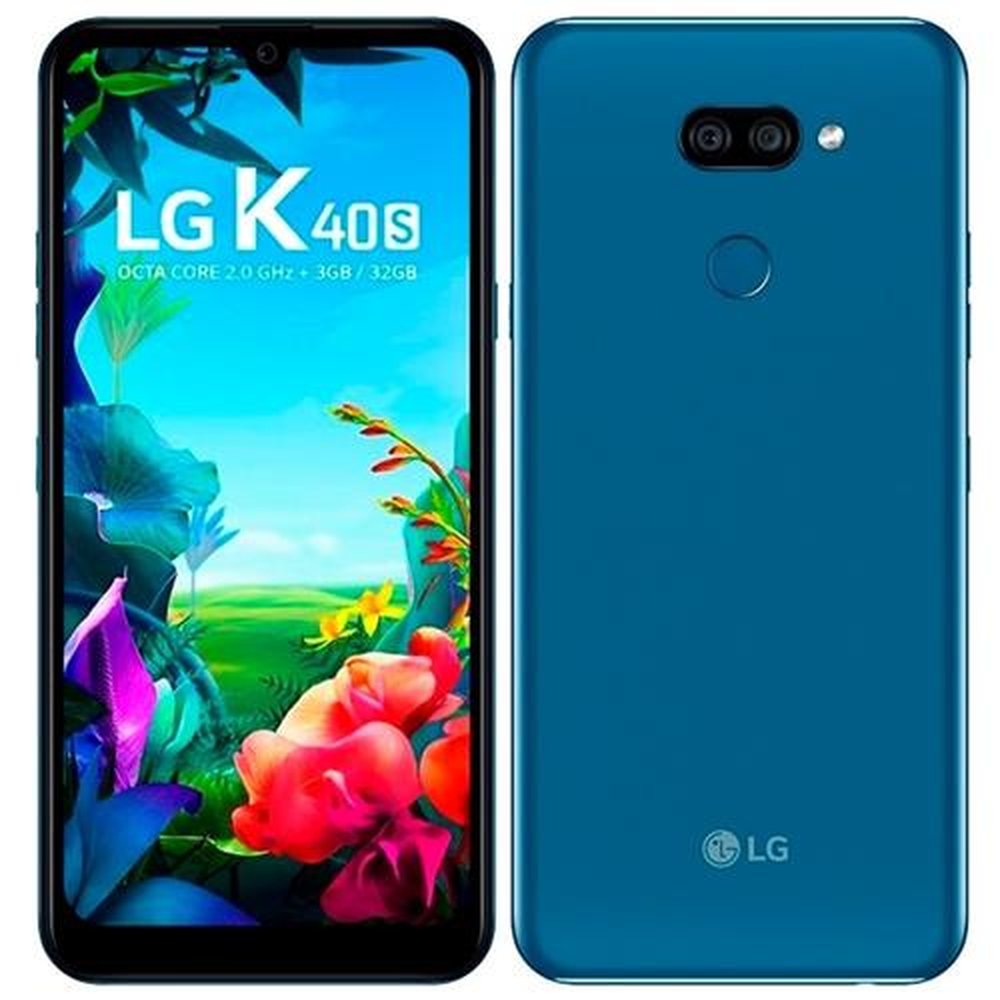 Smartphone LG K40S, Dual Chip, Azul, Tela 6,1", 4G+Wi-Fi, Android 9.0, Câmera Traseira 13MP+5MP e Frontal 13MP, 32GB