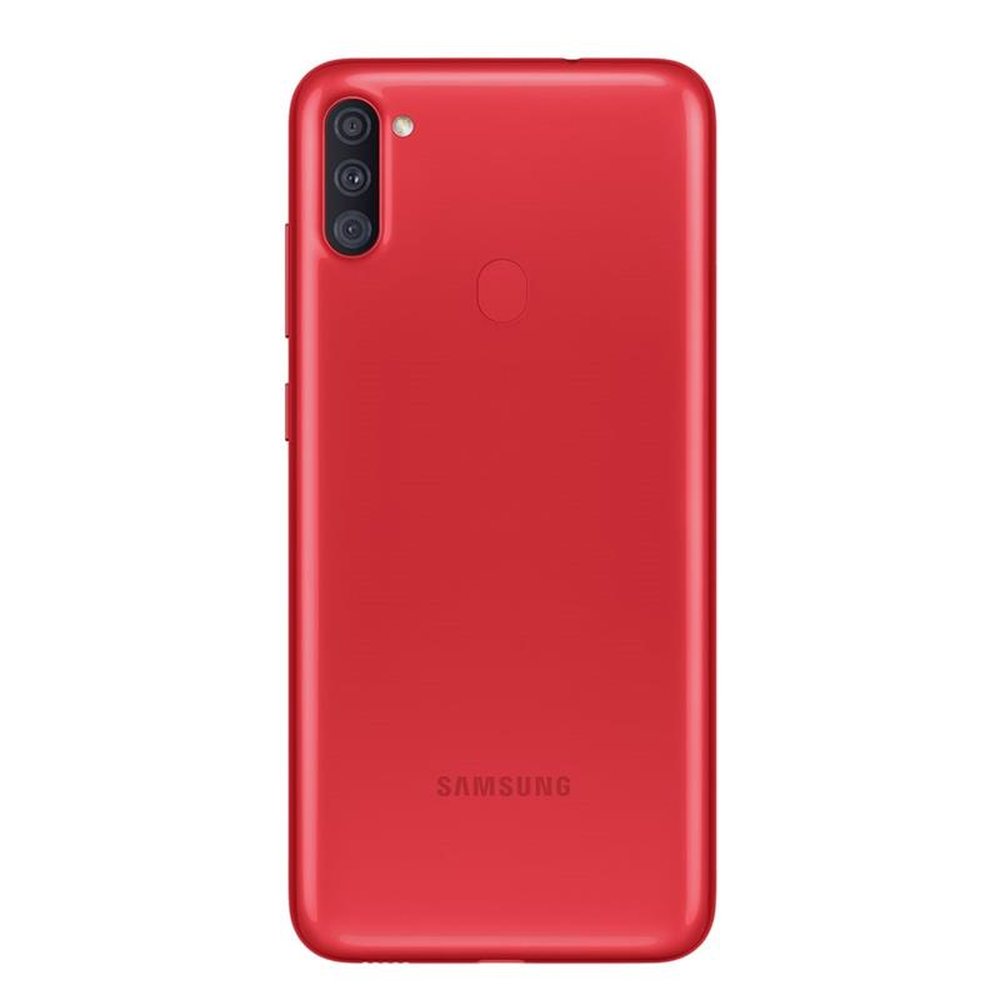 Smartphone Samsung Galaxy A11, Vermelho, Tela 6.4", 4G+WI-Fi, Android 10, Câm Traseira 13+5+2MP e Frontal 8MP, 64GB