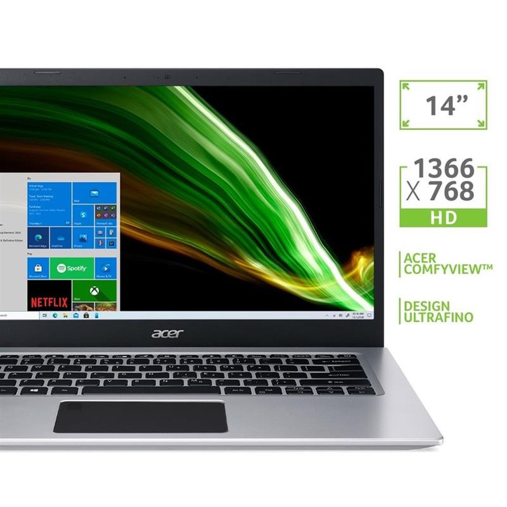 Notebook Acer Aspire 5, Prata, Tela de 14", Core I3, 8GB RAM, 512GB SSD, Windows 10