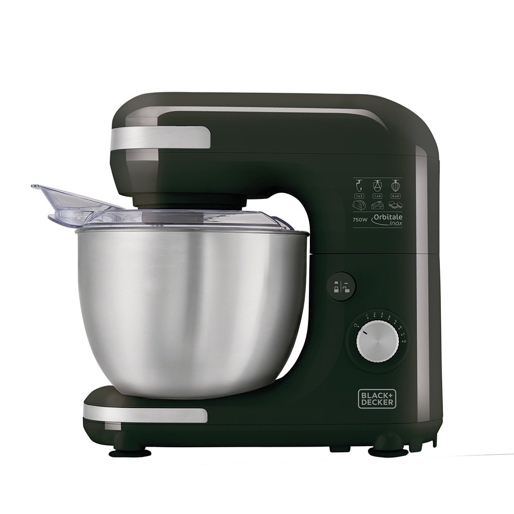 Batedeira Planetária Black & Decker Plan2000 8 Velocidades, 750W, 1 Tigela, 5 Litros, Preto  220V