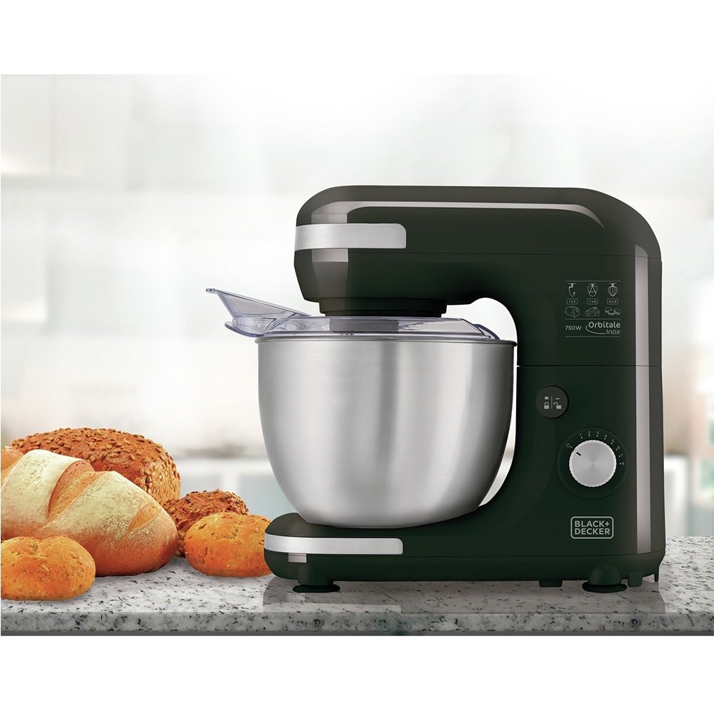 Batedeira Planetária Black & Decker Plan2000 8 Velocidades, 750W, 1 Tigela, 5 Litros, Preto  220V