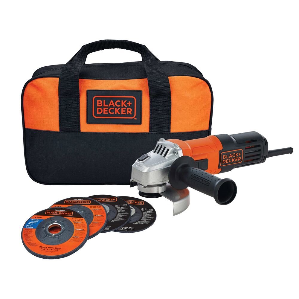 Esmerilhadeira Black & Decker 4.1/2 G650K5BR 650W + 4 Discos e Bolsa 110V
