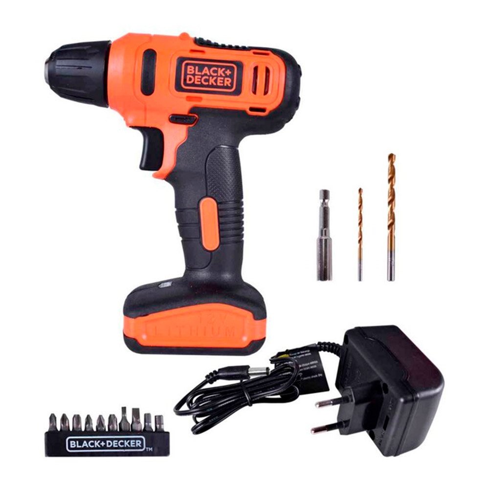 Furadeira Parafusadeira Black & Decker LD12SBR 3/8P + 13 Acessórios Bivolt