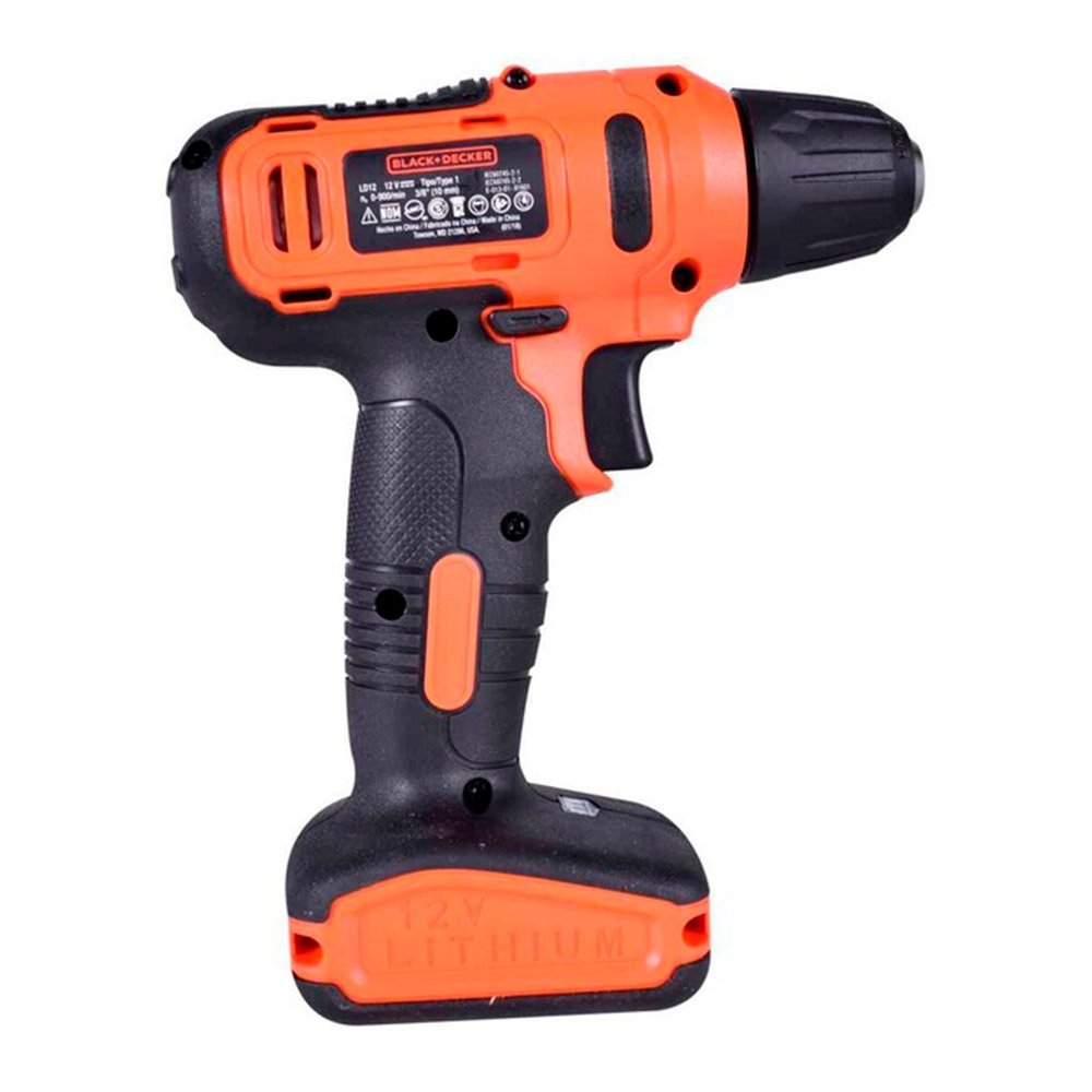 Furadeira Parafusadeira Black & Decker LD12SBR 3/8P + 13 Acessórios Bivolt