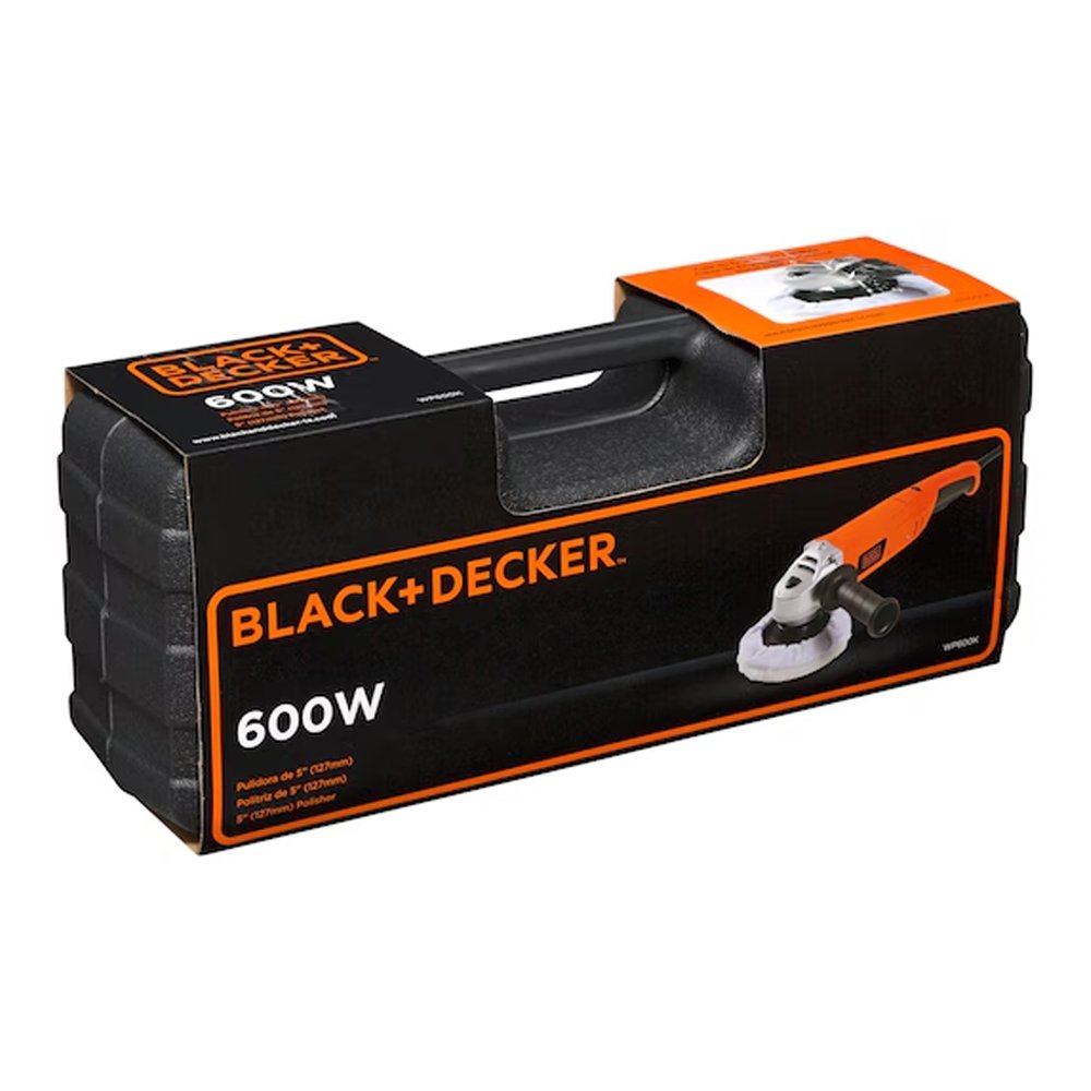 Lixadeira Politriz Black & Decker WP600K 5P 600W com Maleta 220V