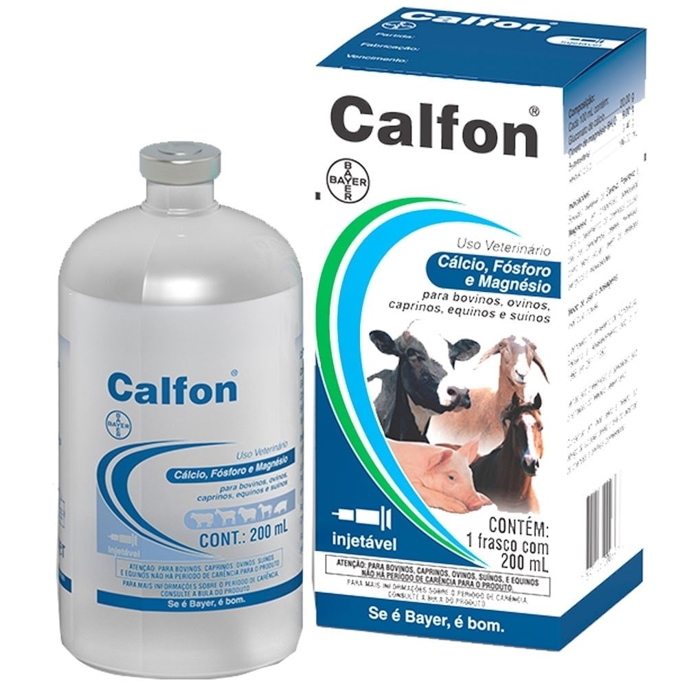 Calfon Suplemento Bayer Elanco Cálcio Injetável 200ml