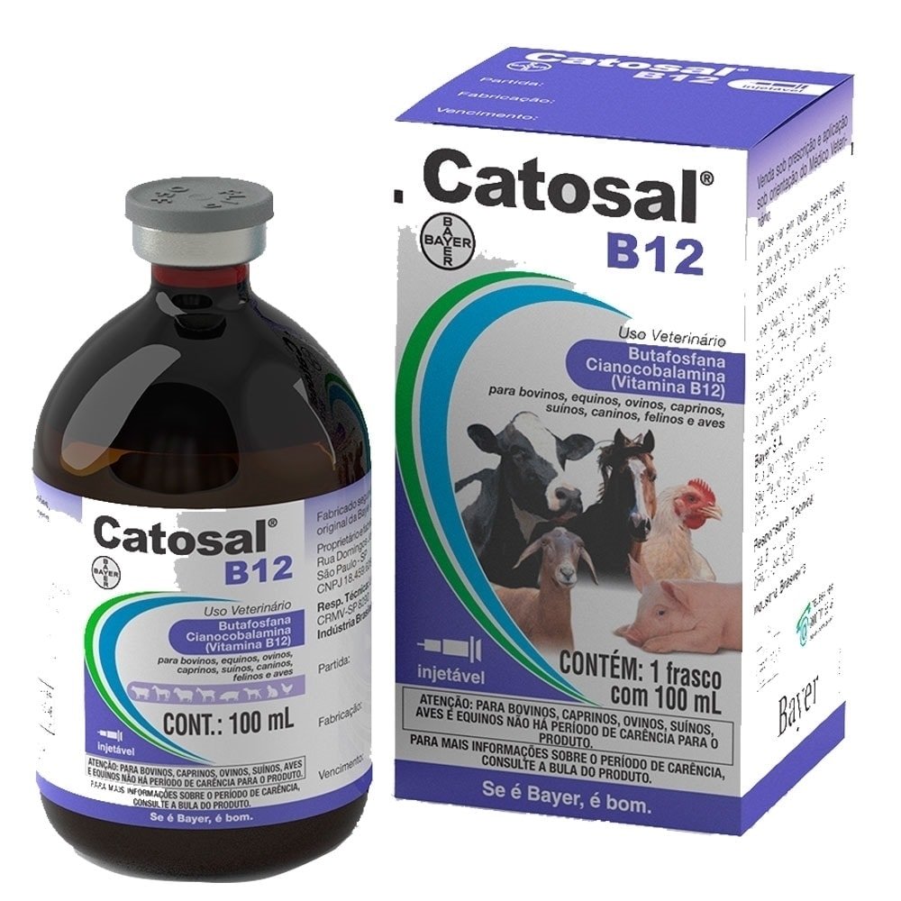 Catosal B12 Suplemento Vitamínico Bayer Elanco Injetável 100ml