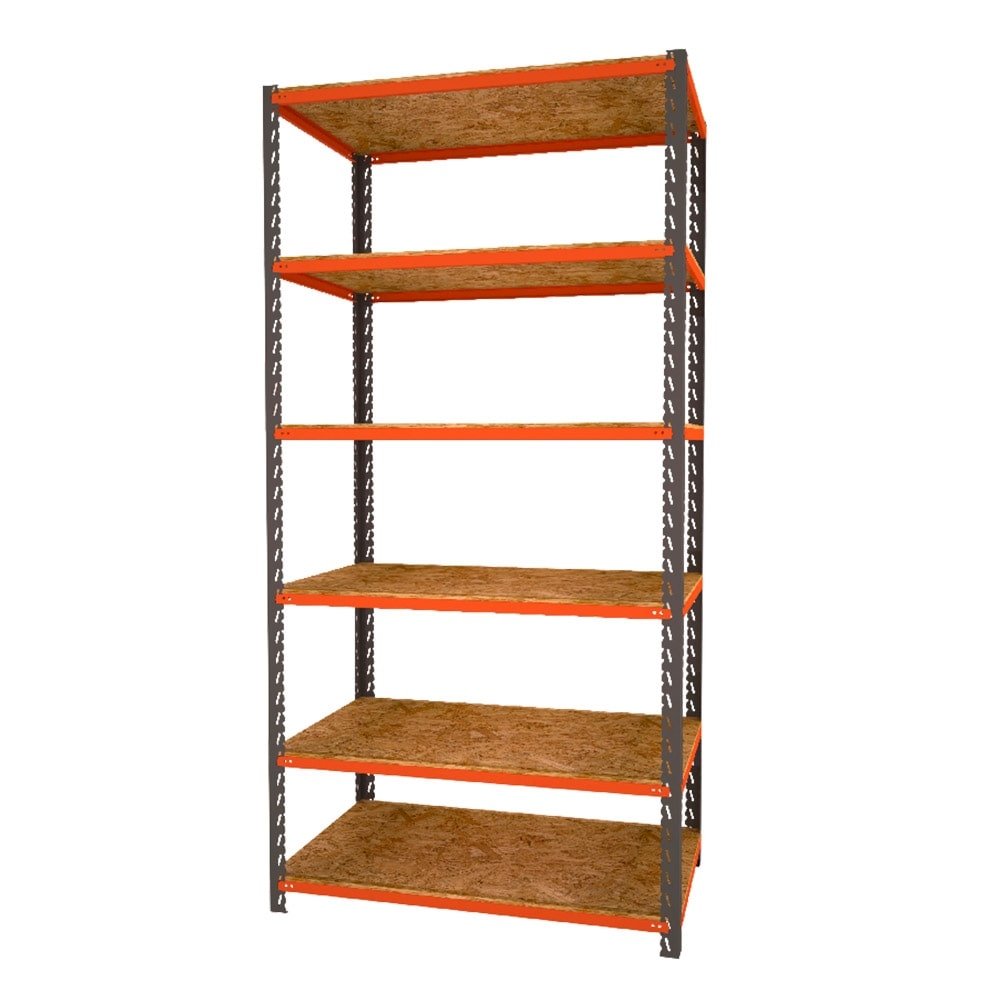 Estante Presto de Aço Chapa 16 100x195x60cm, 6 Prateleiras, Carga 600