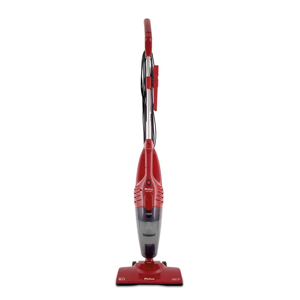 Aspirador de Pó Vertical Philco PAS1300V Multi Clean - 650ml, 1300W, Vermelho, 110V