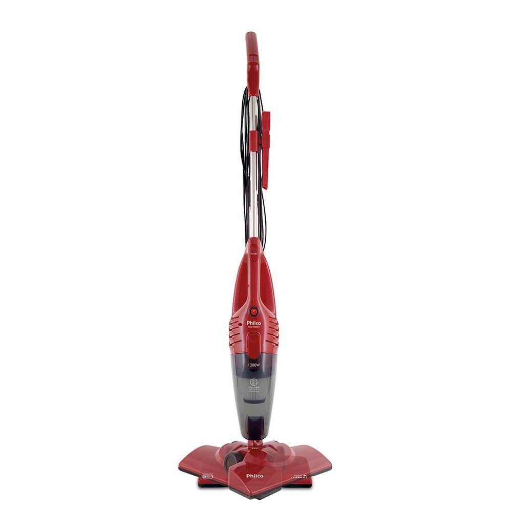 Aspirador de Pó Vertical Philco PAS1300V Multi Clean - 650ml, 1300W, Vermelho, 110V