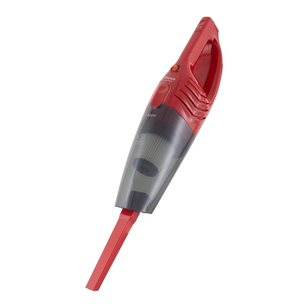 Aspirador de Pó Vertical Philco PAS1300V Multi Clean - 650ml, 1300W, Vermelho, 110V