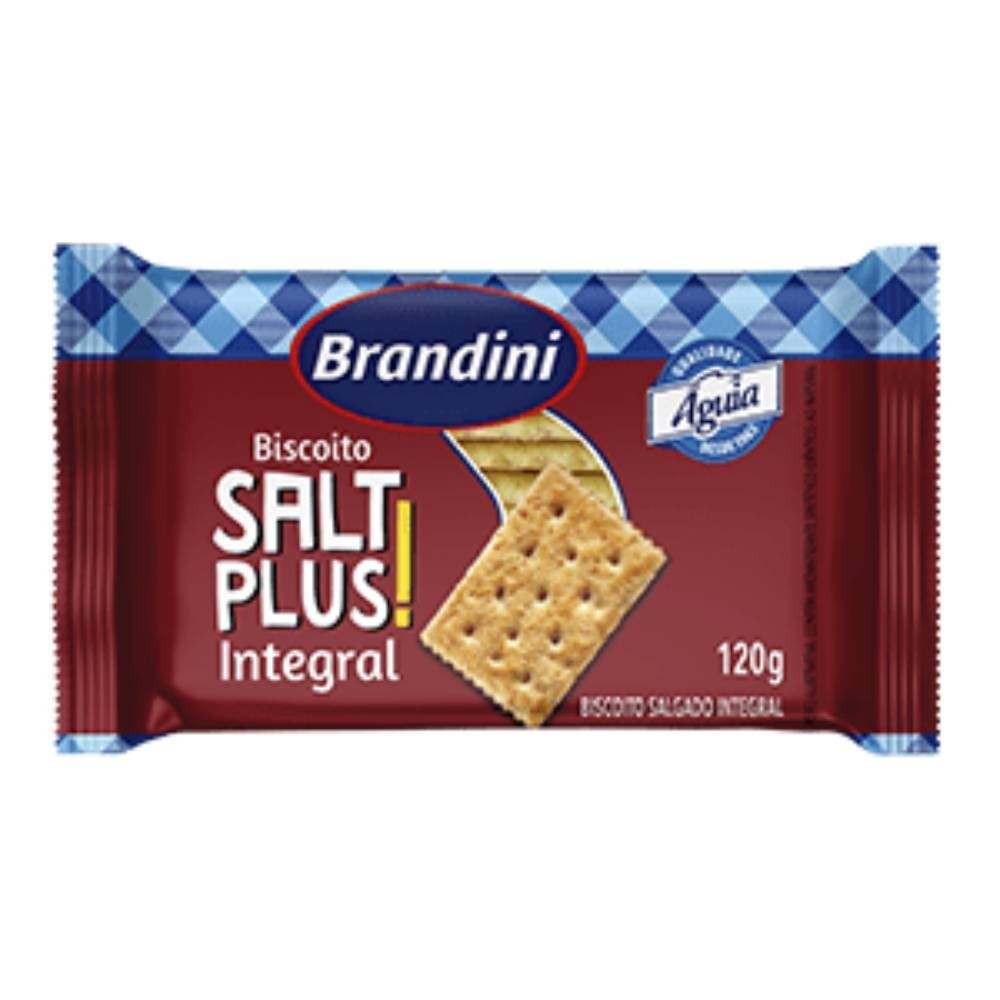 Biscoito Brandini Salt Plus Integra 120g Embalagem com 40 Unidades