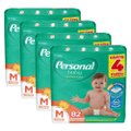 Fralda Descartável Personal Soft & Protect Tamanho M - 4 Pacotes com 82 Fraldas - Total 328 Tiras