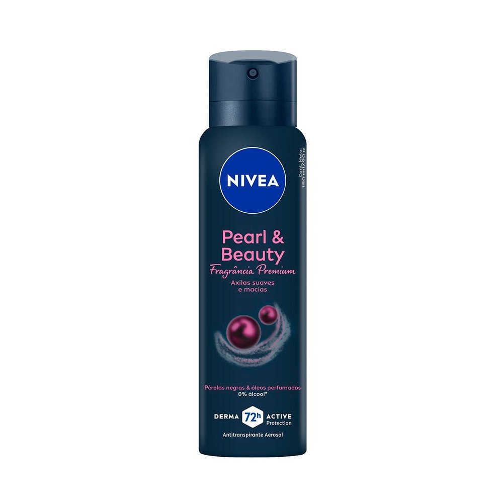Desodorante Aerossol Nivea Feminino Black & Pearl Fragrância Premium - 150ml