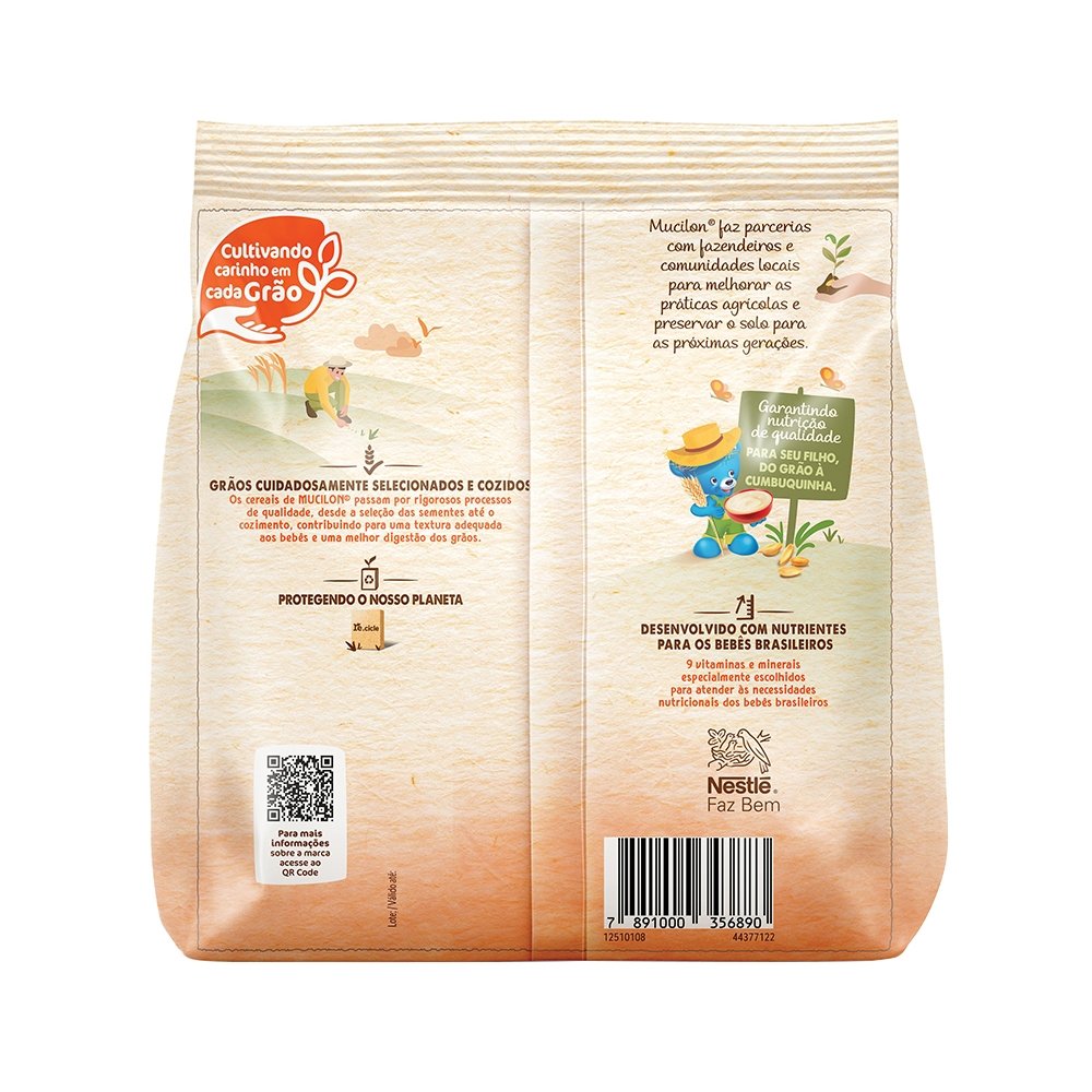 Cereal Infantil Mucilon de Cereais 360g - Embalagem com 9 Unidades
