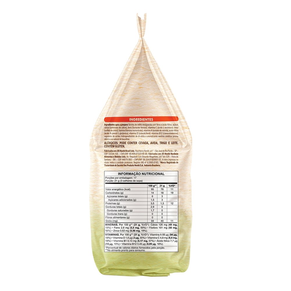 Cereal Infantil Mucilon de Milho 360g - Embalagem com 9 Unidades