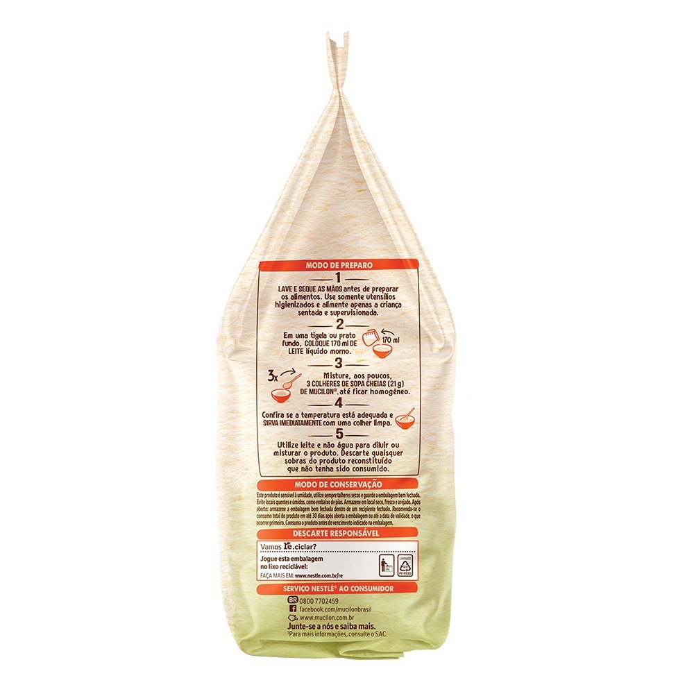 Cereal Infantil Mucilon de Milho 360g - Embalagem com 9 Unidades