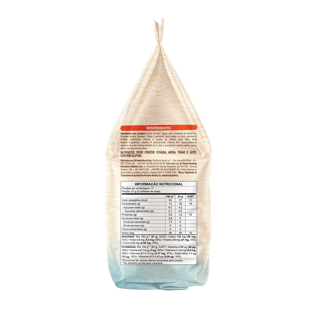 Cereal Infantil Mucilon de Arroz 360g - Embalagem com 9 Unidades