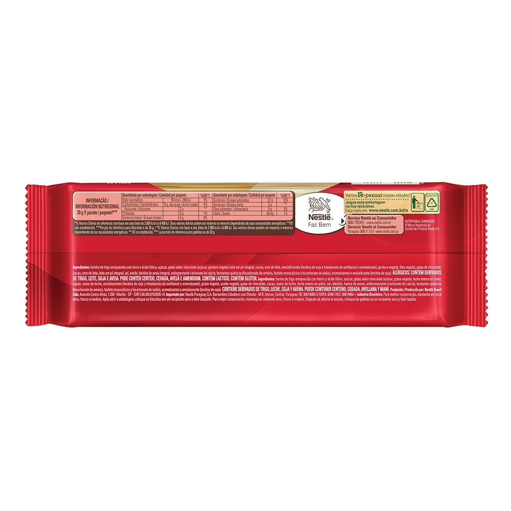 Cookie Alpino Gotas De Chocolate 60g - Embalagem com 52 Unidades