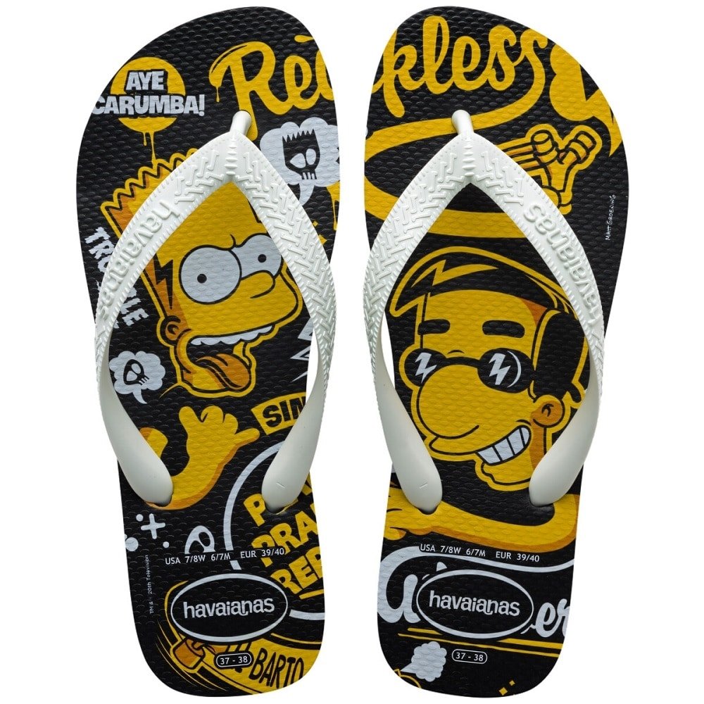Havaianas Simpsons Preto/Branco 35/6