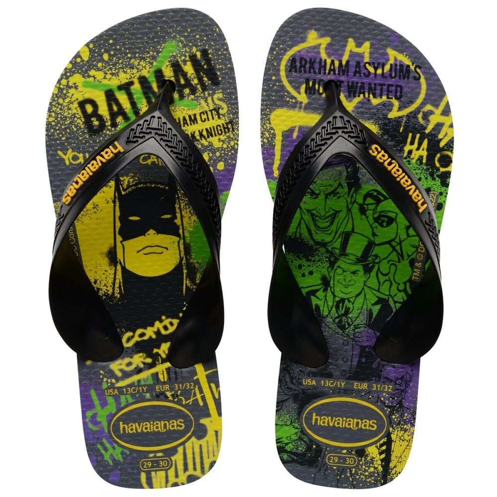 Havaianas Kids Max Heróis Cinza Aço/Preto 31/2