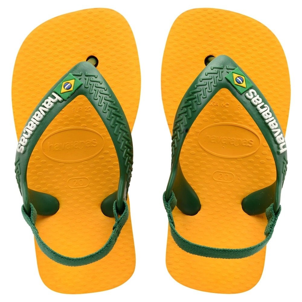 Havaianas Baby Brasil Logo Amarelo Pop/Amazônia 21