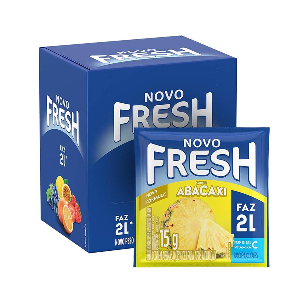 Refresco em Pó Fresh Abacaxi 15g Display com 15 Unidades