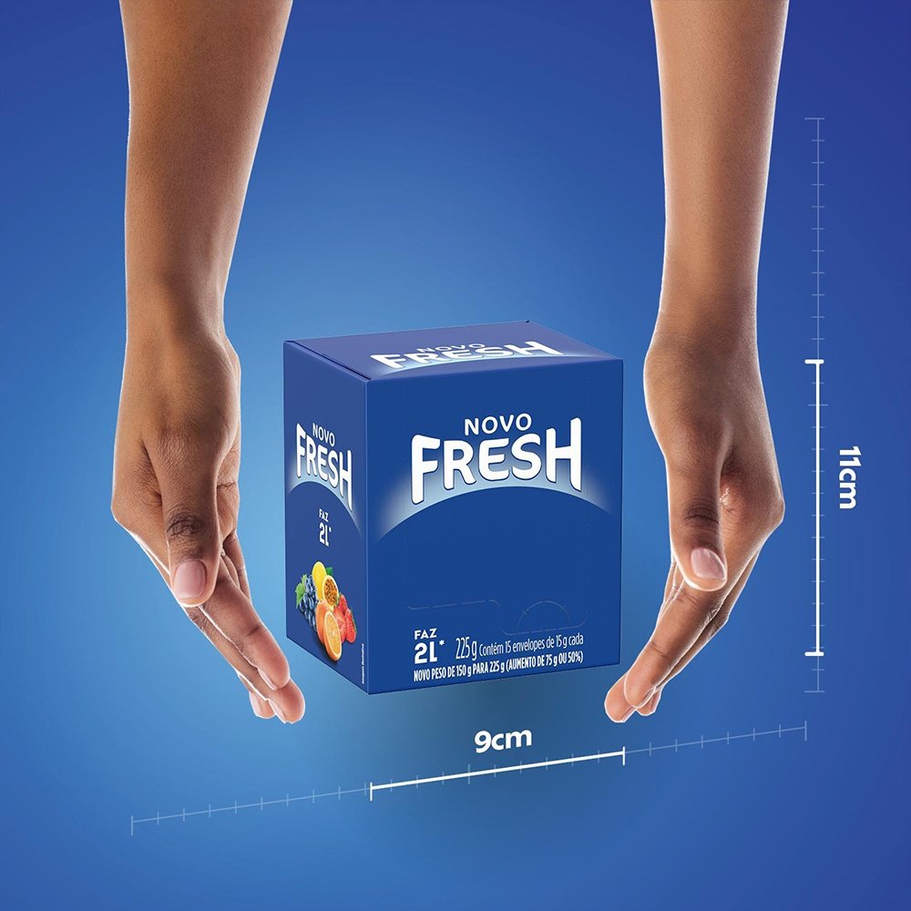 Refresco em Pó Fresh Abacaxi 15g Display com 15 Unidades