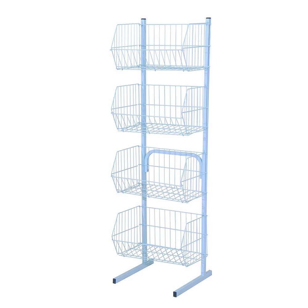 Cesto Simples Empilhável SA P4 Desmontável Pequeno Branco