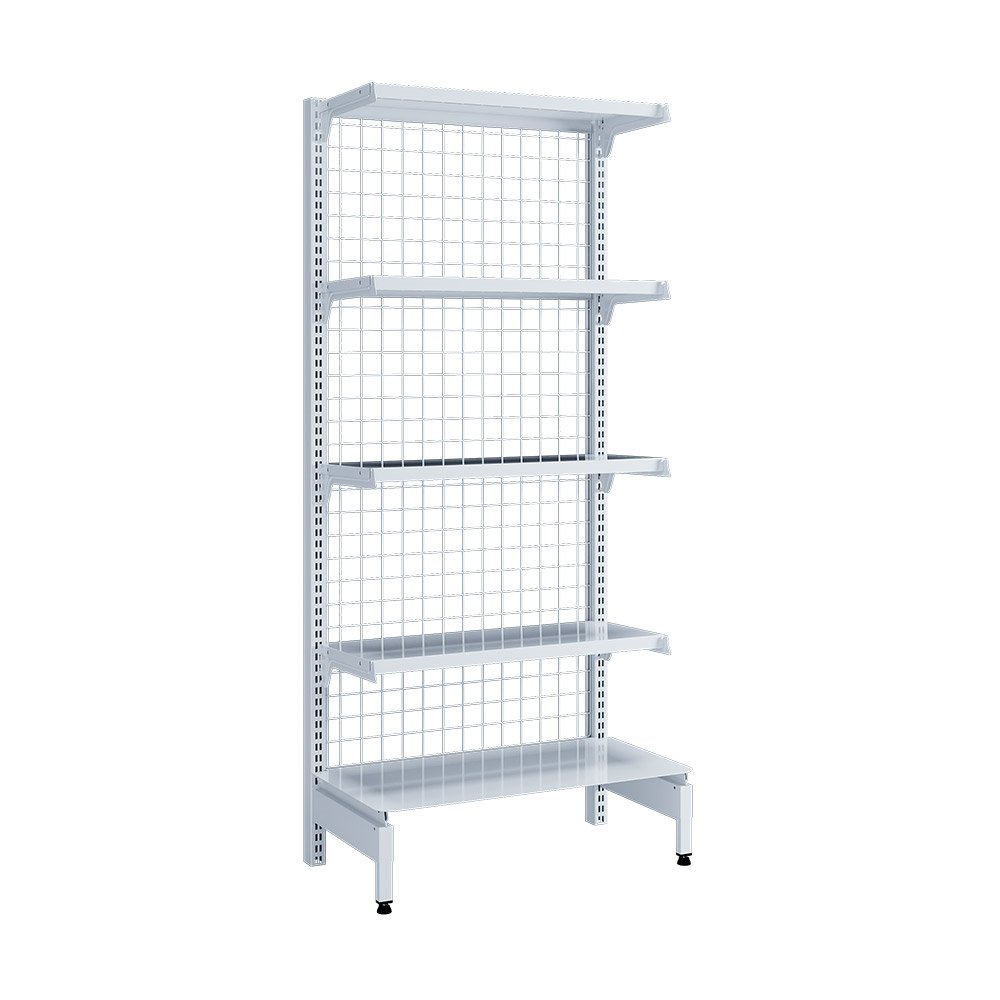 Gôndola SA Fácil New Plus Ponta 1,70m Fundo Telado Base 0,40cm