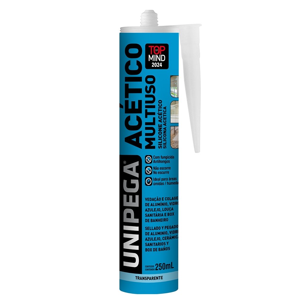 Silicone Acético Unipega Multiuso Incolor 250ml