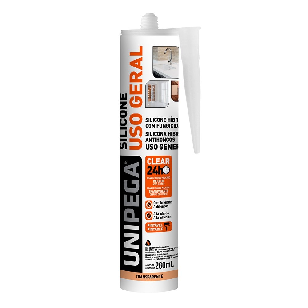 Silicone Híbrido Unipega Incolor 280ml