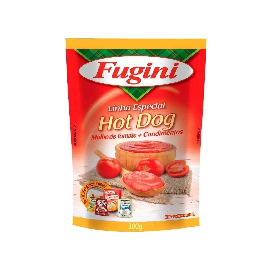 Molho de Tomate Fugini Hot Dog Sachê 300g - Embalagem com 36 Unidades